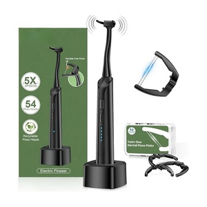 Dagelijkse Verzorging Groothandel Twee Lijn 2 In 1 Witte Ipx7 Waterdichte Biologisch Afbreekbare Oplaadbare Orthodontische Tandheelkundige Waterfloss Plectrums - Product Image 1