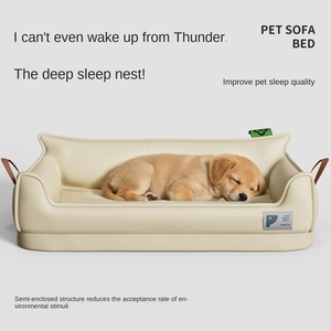Neues Quadratisches Großes 4-Jahreszeiten Universelles Leder-Haustierbett Wasserdicht für Kleine, Mittlere und Große Hunde & Katzen - Product Image 2