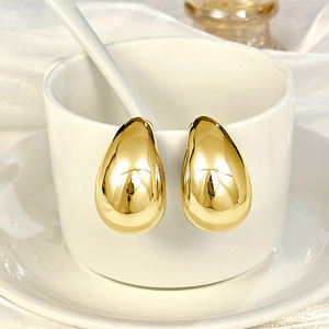 Orecchini a Goccia Metallici Grandi, Eleganti e Minimalisti, Gioielli Chic per Donne, per Uso Quotidiano, Feste, Accessorio Regalo - Product Image 2