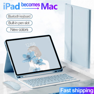 เคสหนัง PU พร้อมช่องใส่คีย์บอร์ดและปากกาสำหรับ <span class=keywords><strong>iPad</strong></span> <span class=keywords><strong>Mini</strong></span> 1-5 ใช้ได้กับรุ่นทั่วไป <span class=keywords><strong>แบ</strong></span><span class=keywords><strong>ต</strong></span>เตอรี่ใช้งานได้นาน 70 ชั่วโมง ป้องกันได้อย่างสมบูรณ์<span class=keywords><strong>แบ</strong></span>บ - Product Image 2