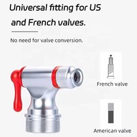 Pompe à vélo portable PRO-STAR en aluminium avec pression supérieure à 160 PSI pour vélos de route/vTT (valves Presta/Schrader)