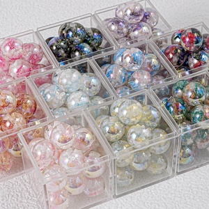 [Light Change] <span class=keywords><strong>Perles</strong></span> rondes en résine, faites à la main, 16MM, motif Papillon Rêveur Flottant, trou droit, en vrac - Product Image 1