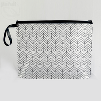 Sac à fermeture éclair personnalisé sac à fermeture éclair givré pour le stockage des fichiers sac à fermeture éclair en plastique PVC