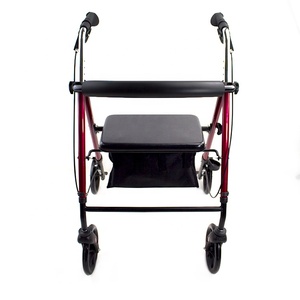 Легкая алюминиевая рама с сиденьем и спинкой для пожилых людей, лидер продаж, роликовые ходунки - Product Image 3