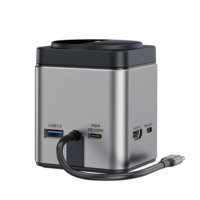 Chargeur de téléphone sans fil 15W, adaptateur multiport en alliage d'aluminium, USB 3.0 Type C, 7 ports pour ordinateur portable, téléphone portable