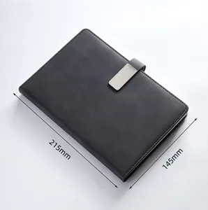 Estilo minimalista business school personalizado papelaria proteção ambiental couro capa A5 capa dura reciclar papel notebook