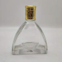 Vente directe d'usine, bouteilles en verre cristallin transparent de 750 ml avec bouchon en liège pour gin/rhum/tequila/whisky, logo personnalisé en couleur, fabrication chinoise