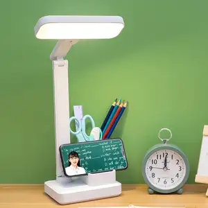 Đèn Bàn Led USB Trắng Bảo Vệ Mắt Đa Năng Đèn Bàn Học Đọc Sách Đứng Điều Khiển Cảm Ứng Sạc Được