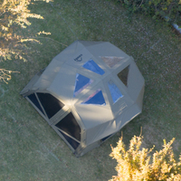 Tente gonflable Coody Hubshelter Pro Air - Vert armée, quatre saisons, pour famille de 4 à 6 personnes, durable, en coton, portable, pour le camping