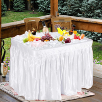 Table de refroidissement de glace pliante en plastique de 4 pieds à choix multiples pour les événements de fête dans le jardin