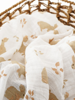 Kangobaby-Couverture en mousseline 100% coton pour bébé, serviette apaisante pour nouveau-né, couverture en mousseline imprimée pour bébé