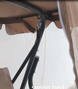Gazebo đu giường với muỗi lưới hông ngoài trời Swing ngu gục với đệm và gối 3 chỗ ngồi ngoài trời Patio Swing ghế - Product Image 4