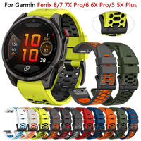 Bracelet de montre connectée sport en silicone à libération rapide 22mm/26mm, accessoires compatibles Garmin Fenix 8 Pro 47mm/51mm, bracelets de remplacement