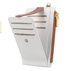 New Slim Bifold RFID Blocking PU Leather <b>Card</b> <b>Holder</b> <b>Wallet</b> for Ladies Multi-<b>Card</b> Bag with Zipper Clip Closure Logo Coin Purse - Product Image 2