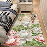 Luxus Soft Runner rutsch feste benutzer definierte weiße Pelz Kristall Samt 3d gedruckt Burgunder Anime Teppiche für Schlafzimmer Flur Küchen teppiche