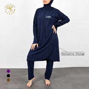 Burkini pour femme musulmane, grande taille, vêtements de bain modestes, <span class=keywords><strong>maillot</strong></span> de bain islamique à manches longues, vêtements islamiques - Product Image 2