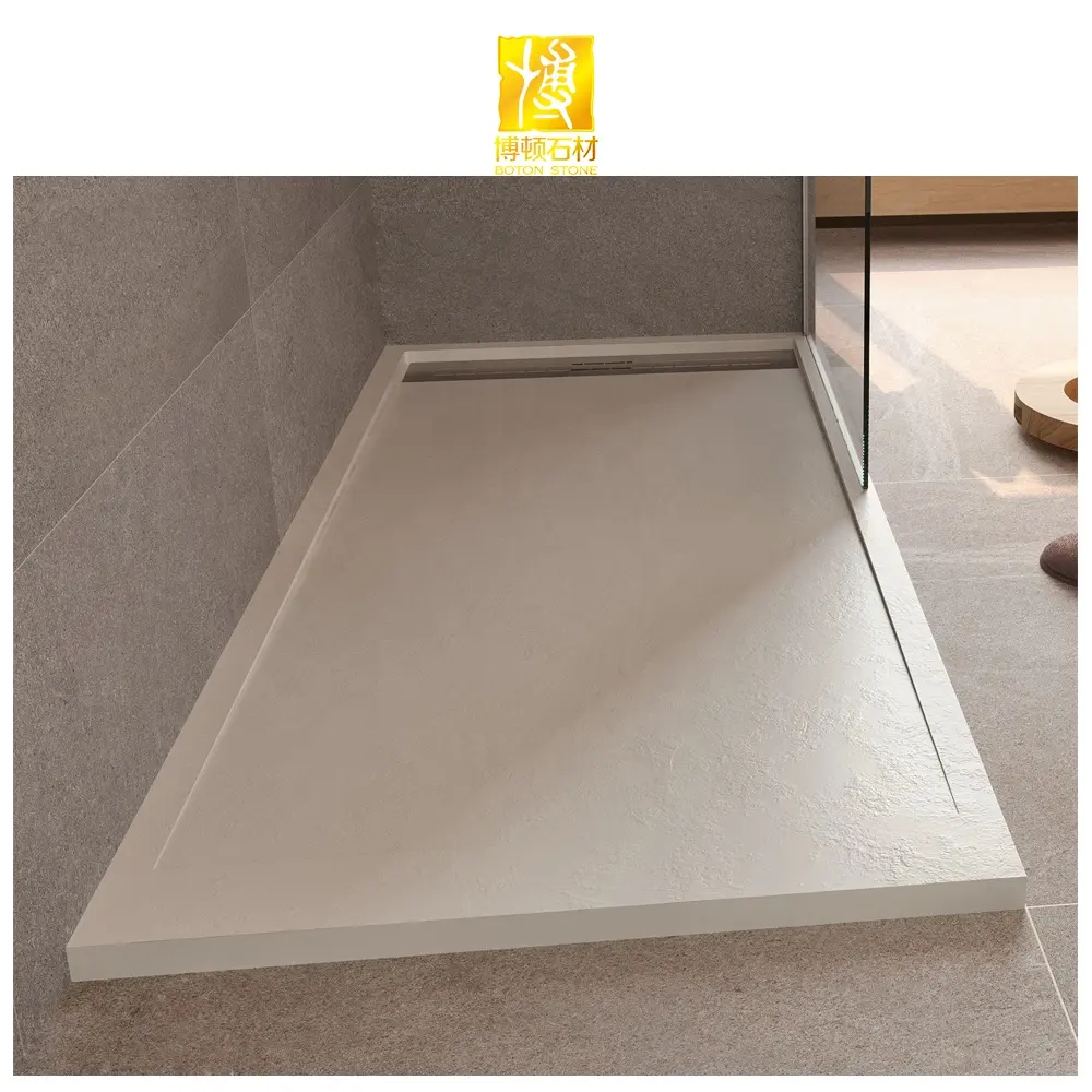 BOTON STONE Artificial Marble Stone Modern Floor Slate Shower Bases Shower Trays