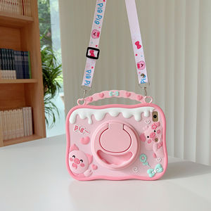 Étui de protection en silicone pour <span class=keywords><strong>iPad</strong></span> Pro 10.5, design mignon de cochon en silicone, rotatif, porte-crayon, léger, 300g - Product Image 3