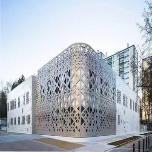 Revêtement métallique enduit de poudre pour façades de bâtiments commerciaux Panneaux en aluminium perforés personnalisés - Product Image 2