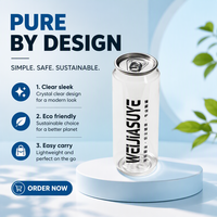 Source Factory Boîte de liquide en plastique transparent de qualité alimentaire de 500ml avec couvercle facile à tirer/déchirer, prenant en charge la personnalisation personnalisée
