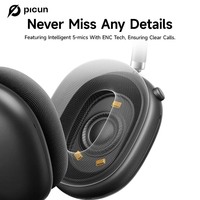 Audífonos Híbridos Inalámbricos de Alta Calidad con Chip JL, Audio LE, Cancelación de Ruido Activa (ANC), Batería LED con 80 Horas de Reproducción para Laptop, Viajes y Juegos
