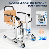 Chaise élévatrice hydraulique pour personnes âgées, avec fonction de transfert, de toilette et de douche, équipement de sécurité pour salle de bain en alliage d'aluminium, matériel de soins de santé
