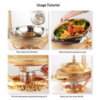 Chauffe-Plat de Luxe Suspendu TIANXING 8L pour Buffet d'Hôtel au Moyen-Orient, Ensemble de Plats Chafing Dish pour Banquets et Événements