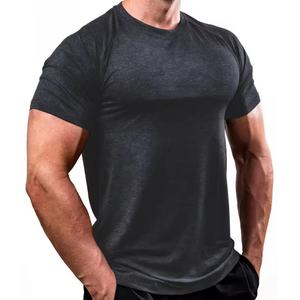Ventes en gros de t-shirts de sport pour hommes personnalisés à bas prix, 100% polyester, t-shirts de sport, élasthanne, athlétique, séchage rapide, t-shirts pour hommes - Product Image 4