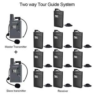2 Way Tour Guide System Simultaneous Interpret Conference Long Range Transmitter And Receiver Monitoring Audio System