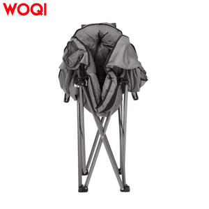 Chaise pliante d'extérieur Woqi, grise, portable, pour le camping et la plage, avec rembourrage en mousse, design léger et pliable - Product Image 2
