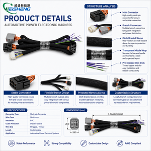 ชุดสาย<span class=keywords><strong>ไฟ</strong></span>รถยนต์แบบกำหนดเอง OEM <span class=keywords><strong>สาย</strong></span>เคเบิล PVC พร้อมมาตรฐาน IP67 สำหรับยานยนต์ รถจักรยานยนต์ และระบบคอมพิวเตอร์ - Product Image 3