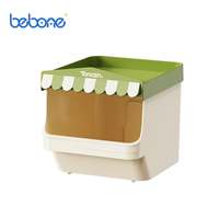 Boîte de rangement en plastique colorée et détachable pour collection de bureau, petite et personnalisable