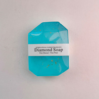 Savon Solide Artisanal Exfoliant au Feuille d'Or et Pierres Précieuses pour le Corps et le Visage, Adapté à Tous Types de Peau, Idéal Cadeau