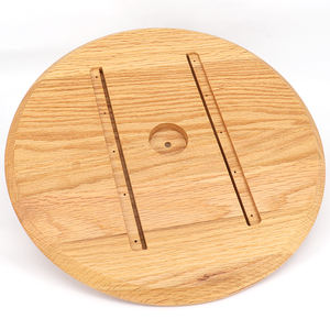 ขนาดที่กำหนดเองเคลือบบีชตกแต่งฐานไม้ขัดเทคนิคการพิมพ์โลโก้เลเซอร์เปิดฐานโคมไฟไม้ - Product Image 4