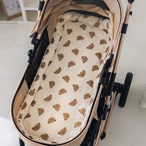 Cojín para cochecito de bebé Qidou, almohadilla de algodón para asiento de 35x77cm para bebés de 0 a 5 años, patrón de bosque con ositos - Product Image 1