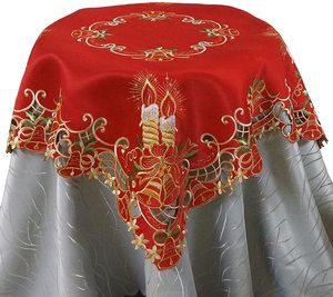 <span class=keywords><strong>Mantel</strong></span> de <span class=keywords><strong>Navidad</strong></span> de vela <span class=keywords><strong>azul</strong></span> con bordado y recortes - Product Image 1