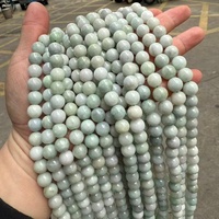 Perles de jade de Birmanie de haute qualité en gros, perles rondes de 6, 8, 10 mm, perles de pierres précieuses semi-précieuses pour la fabrication de bijoux