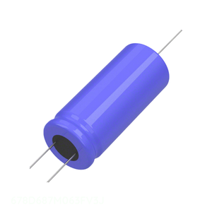 ตัวเก็บประจุ680 UF 20% 680 UF 63V แบบมีรูผ่านรูรัศมี678D687M063FV3J ตัวเก็บประจุ - Product Image 1