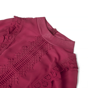 Vêtements pour femmes africaines sur <span class=keywords><strong>AliExpress</strong></span> : Robe élégante plissée en mousseline de soie à manches longues, avec un design cintrant et une ceinture. - Product Image 6