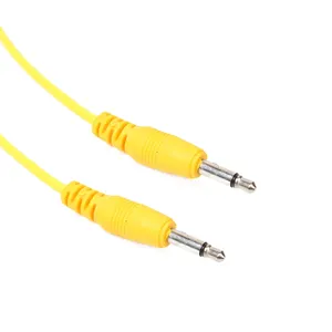 Kustom Hitam Putih Kuning Laki-laki Ke Laki-laki 3.5Mm Jack Mono Ke 3.5Mm Kabel Mono Jack