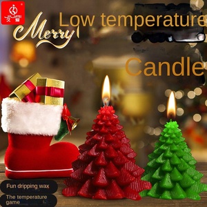 Yüksek kalite noel ağacı şekilli düşük sıcaklık erotik mumlar el yapımı soya balmumu yetişkin oyuncak kokulu mumlar - Product Image 3