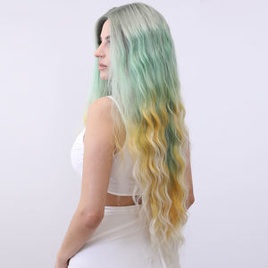 2025 nouvelle Explosion t-forme dentelle instantanée cheveux bouclés ondulés vague de corps vague d'eau chimique fibres de soie coiffure pour dames modèle - Product Image 5