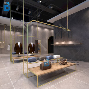 Design e Decorazione d'Interni per Negozi di Abbigliamento di Lusso in Stile Europeo, Vetrina Espositiva in Vetro con Cornice - Product Image 4