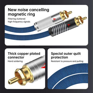 Connecteur mâle RCA en Fiber de carbone noir <span class=keywords><strong>adaptateur</strong></span> de câble <span class=keywords><strong>Jack</strong></span> plaqué or/rhodium Type à trois cercles Audio vidéo auxiliaire XLR - Product Image 3