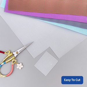 14 CT đầy màu sắc PE lưới vải Sheets 28*21cm vuông cho Cross Stitch thêu Crochet DIY dự án 1 mét độ dày - Product Image 4