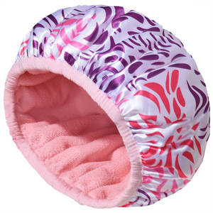 <span class=keywords><strong>Bonnet</strong></span> <span class=keywords><strong>de</strong></span> douche pour femme, doublure en tissu éponge, extérieur en EVA, réutilisable, double couche, imperméable, grand <span class=keywords><strong>bonnet</strong></span> <span class=keywords><strong>de</strong></span> <span class=keywords><strong>bain</strong></span> pour cheveux - Product Image 2