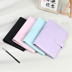 BLACK/GOLD/SILVER-<b>RING</b> Best 26-Color Leather A6 Budget <b>Binder</b> Thermal Binding Hardcover Bill Organizer / Back-to-School Gift - Product Image 4