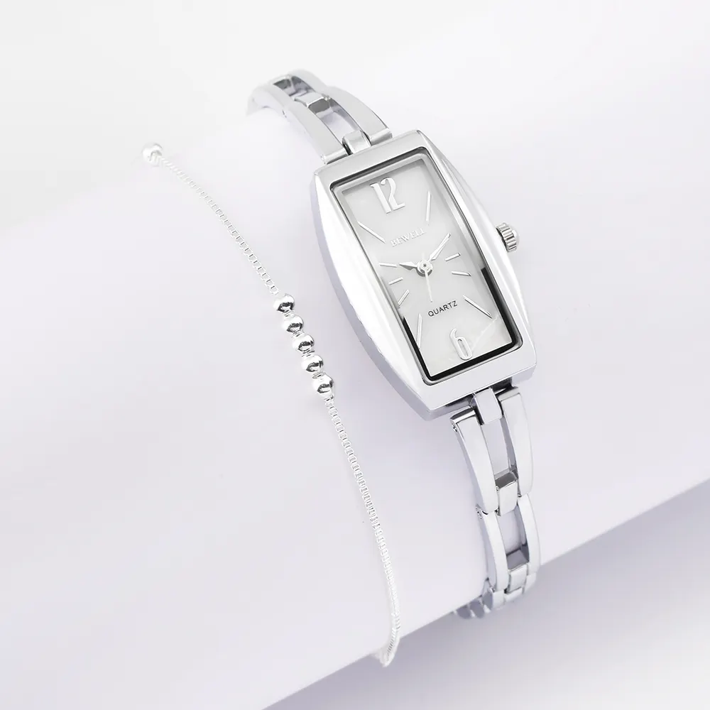 Best Selling Beautiful Bangle Watch Set Women Modern Gift Sets Cheap Zinc Alloy Metal Bracelet Watches For Women