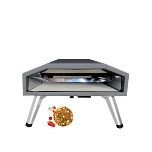 Made In China Roestvrij Staal Gezonde 16 Inch Gas Pizza Oven Roterende Stone Pizza Oven Australië Gas Oven Voor Pizza