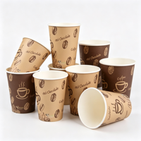 Gobelet en papier recyclable à paroi simple de 20 oz, conçu sur mesure, de qualité alimentaire, avec revêtement PE, jetable, pour le thé au lait, le café, marque Riiqi